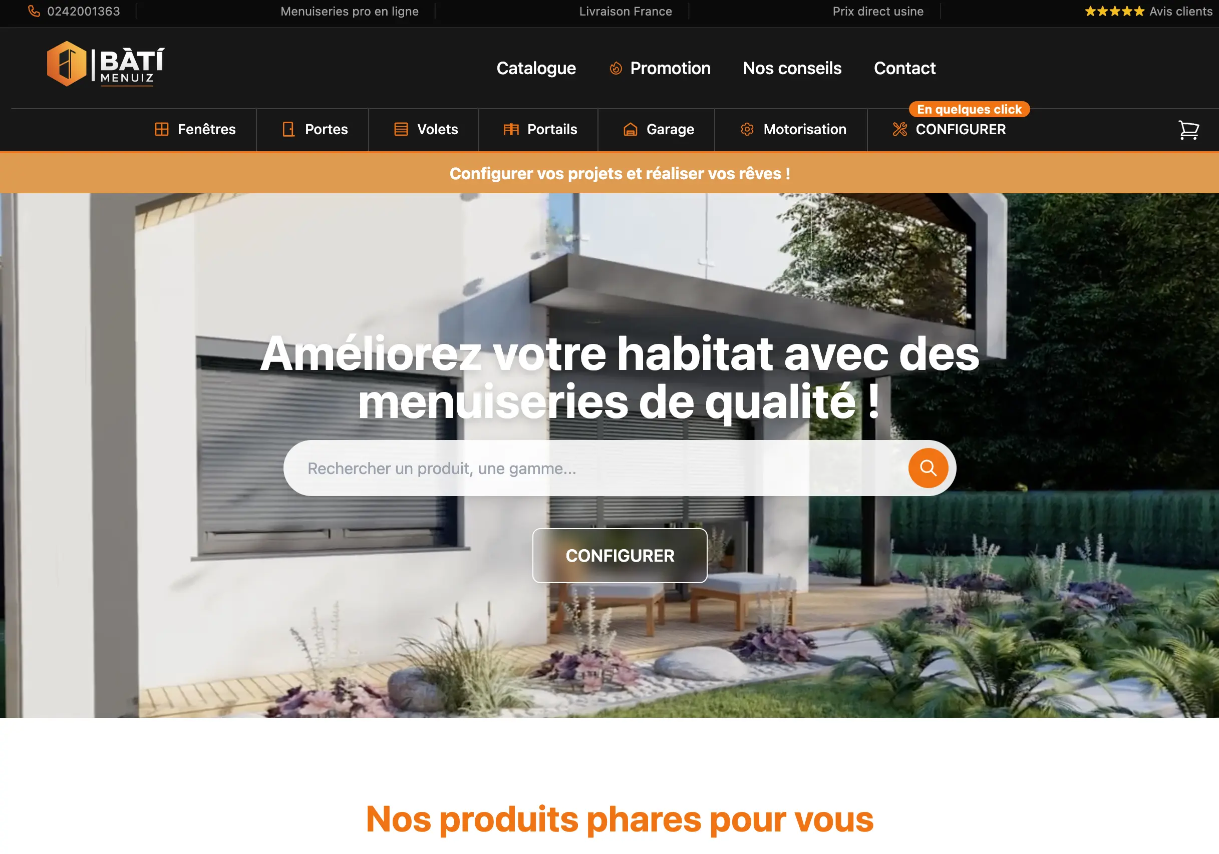 NHN Menuiserie - Plateforme e-commerce multi-sites Laravel
